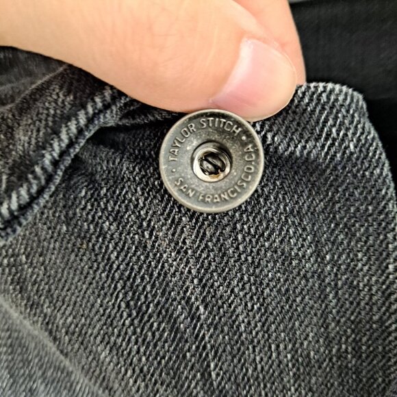 Taylor Stitch Dispatch Jacket Organic Cotton Black Denim  40 M Fits L+ - Picture 6 of 16